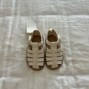 Kids White Fisherman Sandals